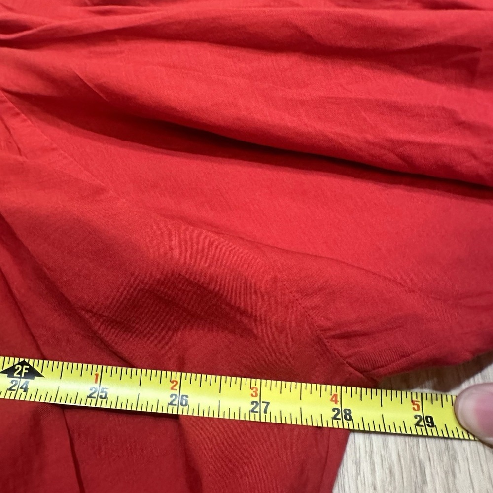 NWT Madewell Balloon Sleeve Top Blouse Lightweight Cotton Blend Cherry Red Sz M - Picture 8 of 9